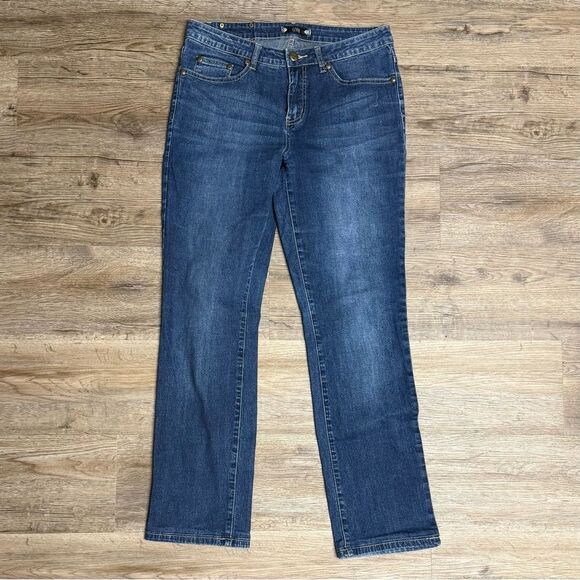 Tru Luxe Jeans Women's Straight Leg in Deep Blue - Picture 1 of 11